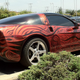 Illustration for article titled Sharpie-wielding tattoo artist turns Corvette into tribal sleeve